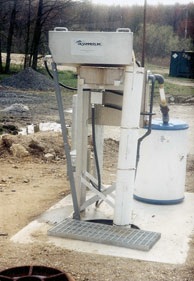 oil skimmers model 6V, brill oil skimmer, floor mount option, oil recovery